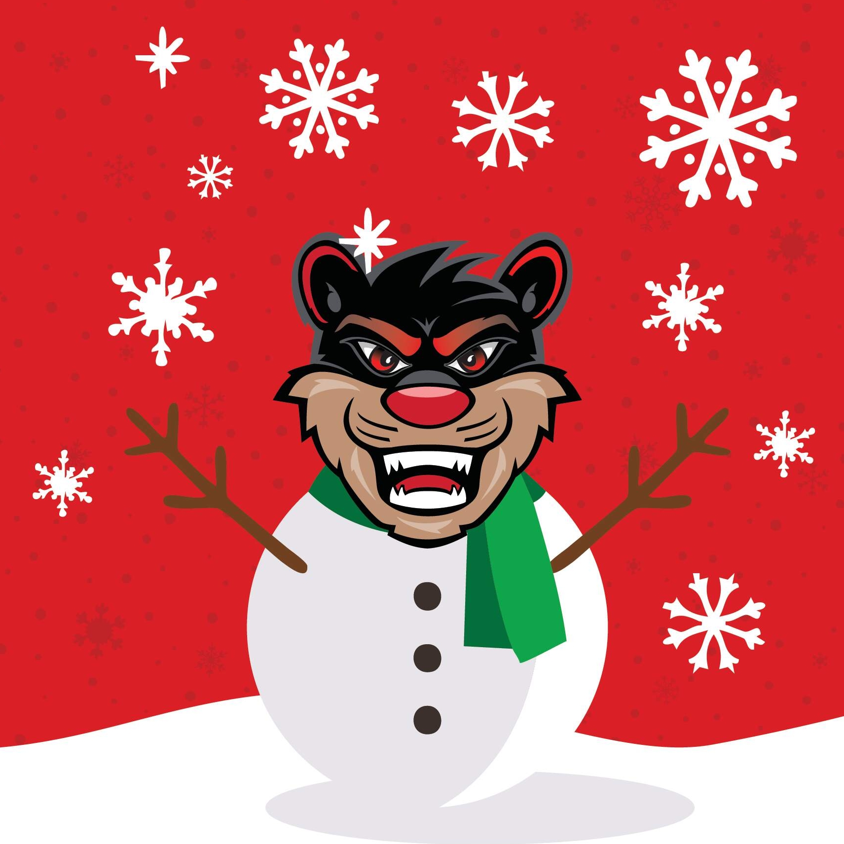 bearcat snowman mascot 