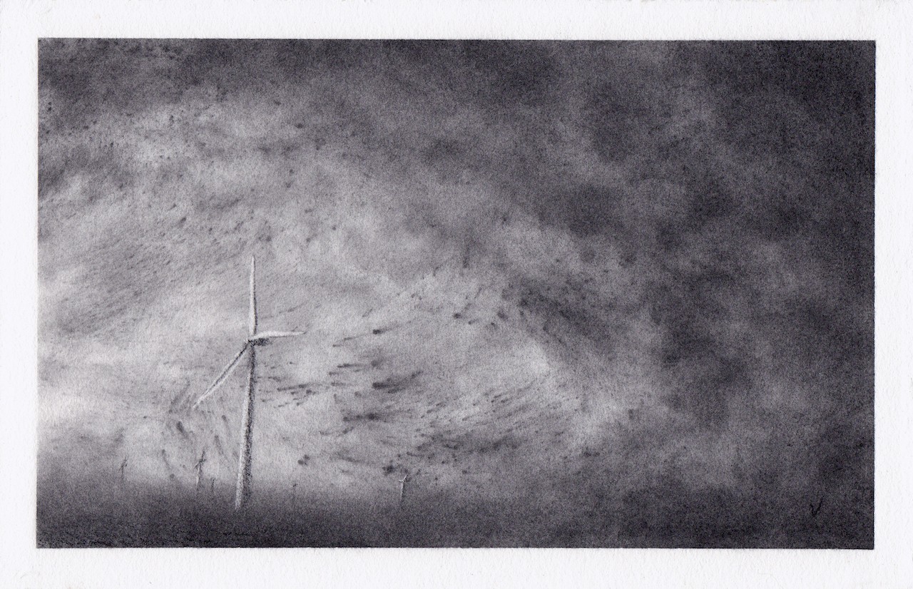 1. Adair, charcoal on paper, 7" x 11" (2011)