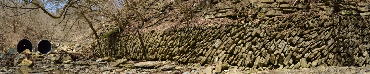 Image of rocks lining a stream 