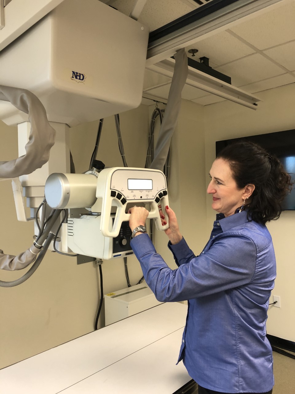 Professor Heather Moore working in the lab