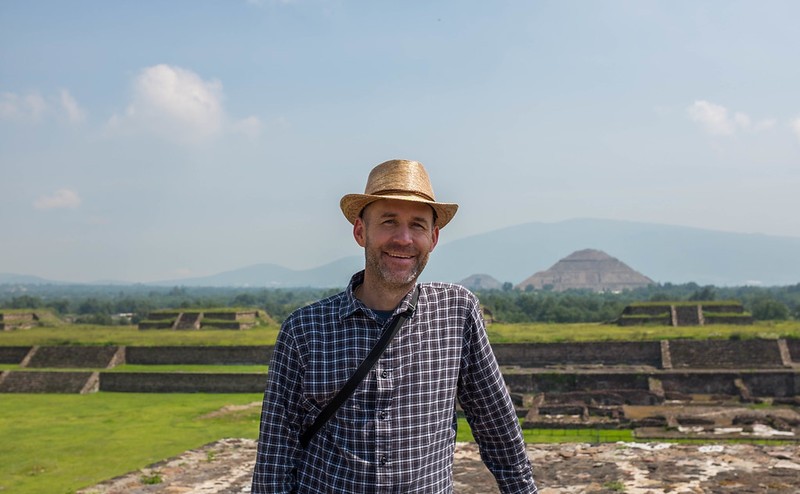 Bob Klein in a field in Mexico