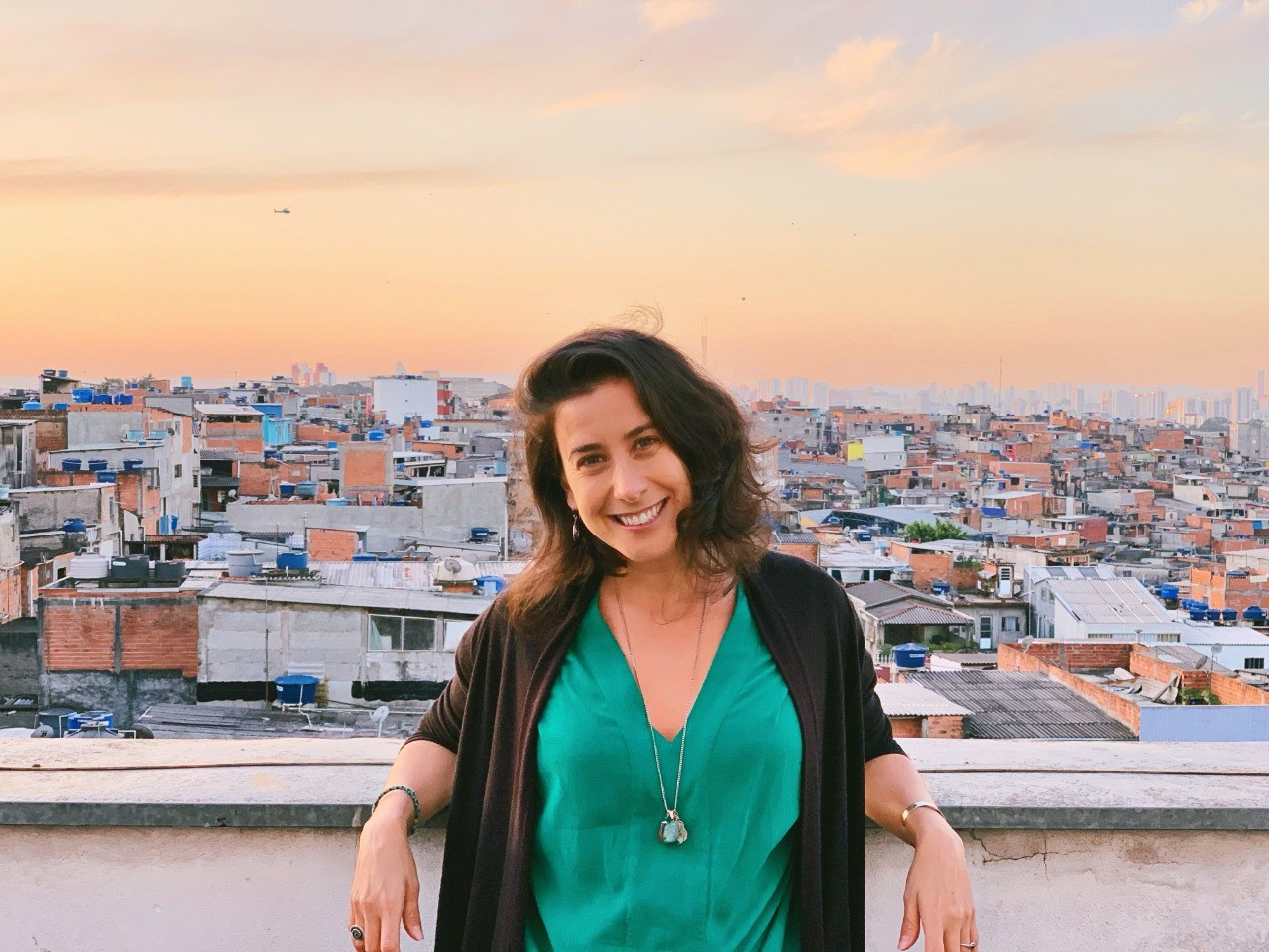 Carolina de Salvo with city in background