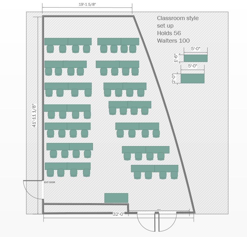 Classroom-default Floorplan for Walters 100