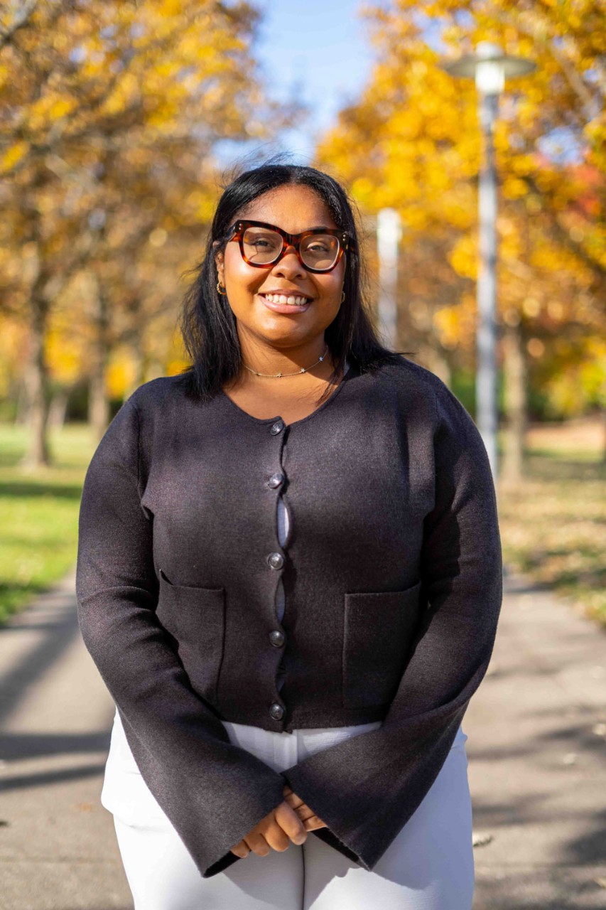 Crysteannah Carpenter outdoors at UC Blue Ash
